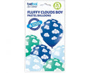 Fluffy Clouds Boy, Felhő léggömb, lufi 6 db-os 12 inch (30 cm), J-MLG003291