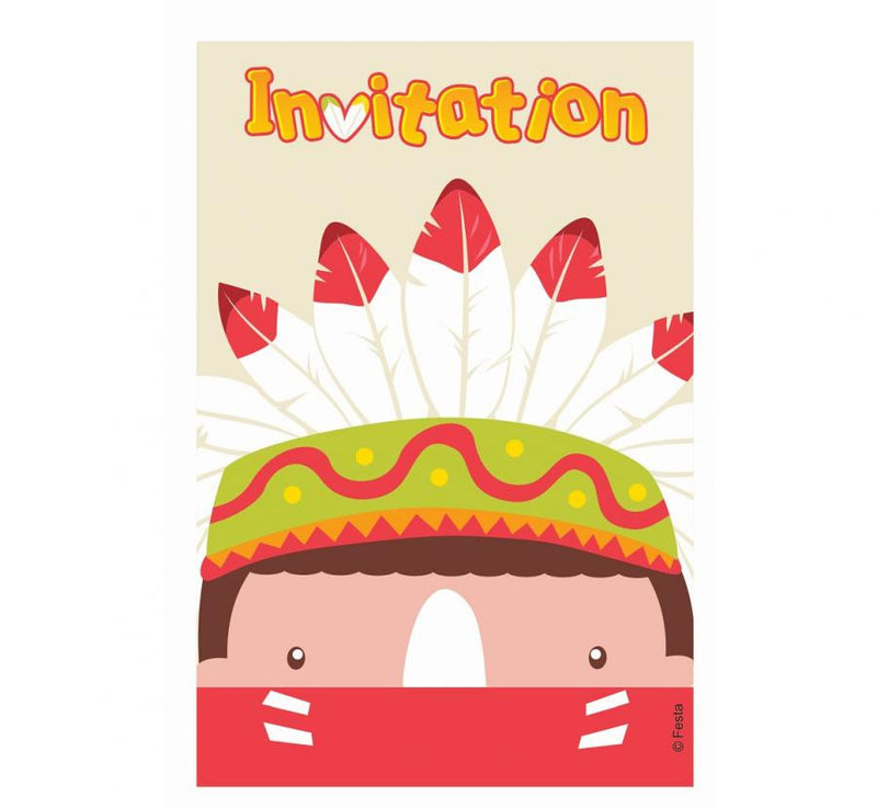 Indian Party, Indián meghívó 6 db-os, J-MLG104721