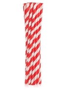 Piros Red Stripes rugalmas papír szívószál 12 db-os, J-MLG126761