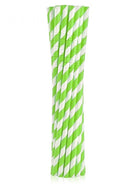 Zöld Green Stripes rugalmas papír szívószál 12 db-os, J-MLG126808