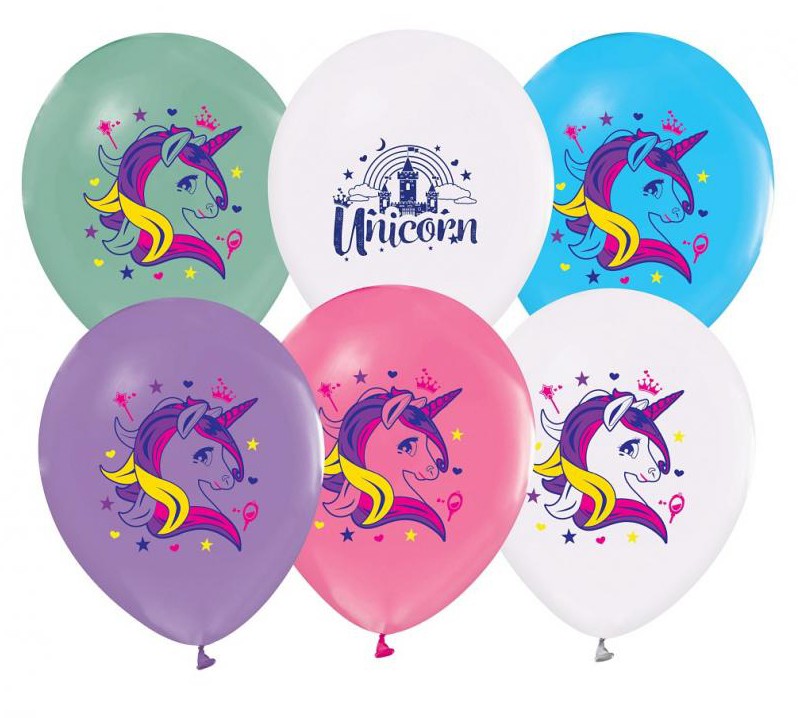 Unikornis Spell léggömb, lufi 5 db-os 12 inch (30cm), J-MLG130683