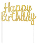Happy Birthday Gold torta dekoráció, J-MLG131086