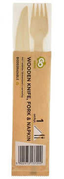 Fa Wooden villa és kés szalvétával, J-MLG137200