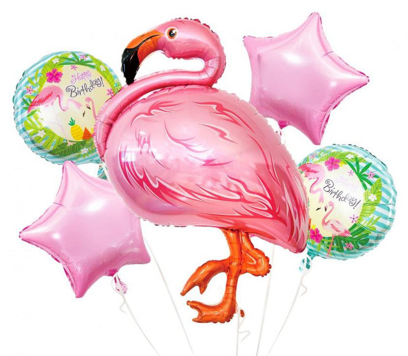Flamingó Pink fólia lufi 5 db-os szett, J-MLG143140