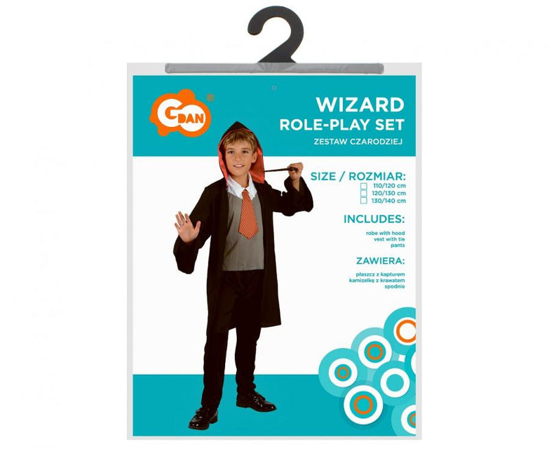 Varázsló Wizard jelmez 120/130 cm, J-MLG148343