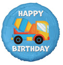 Betonkeverő Happy Birthday Concrete Mixer fólia lufi 36 cm, J-MLG149333