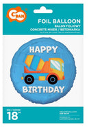 Betonkeverő Happy Birthday Concrete Mixer fólia lufi 36 cm, J-MLG149333