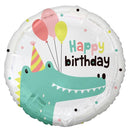 Krokodil Happy Birthday Crocodile fólia lufi 36 cm, J-MLG149340