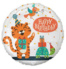Tigris Happy Birthday Tiger fólia lufi 36 cm, J-MLG149388