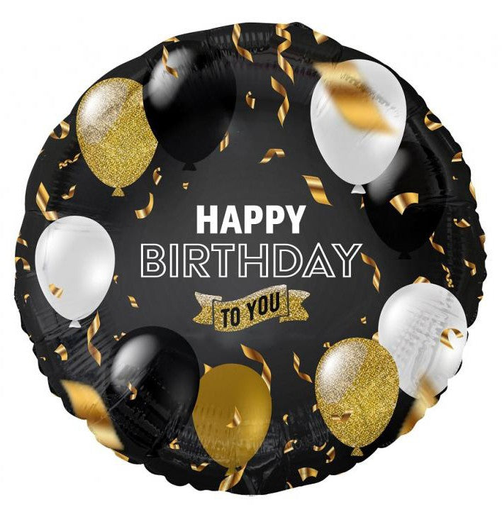 Happy Birthday Balloon fólia lufi 36 cm, J-MLG149401