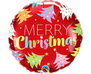 Merry Christmas Red, Karácsonyi fólia lufi 46 cm, J-MLG150217