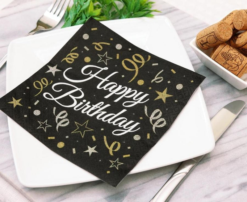 Happy Birthday B&C szalvéta 20 db-os 33x33 cm, J-MLG152555