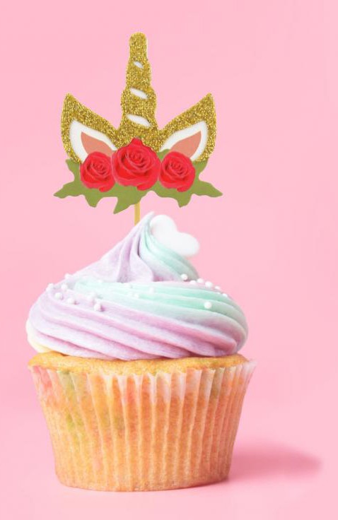 Unikornis Rose díszítő pálca 6 db-os, J-MLG153804