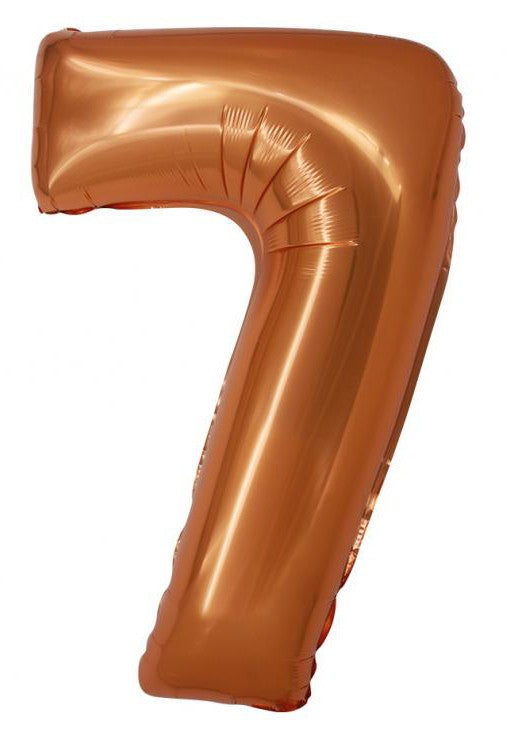Réz 7-es Copper szám fólia lufi 76 cm, J-MLG158434