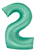 Menta 2-es Mint Mat szám fólia lufi 76 cm, J-MLG158519