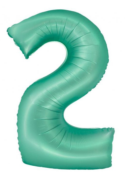 Menta 2-es Mint Mat szám fólia lufi 76 cm, J-MLG158519
