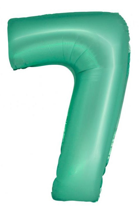 Menta 7-es Mint Mat szám fólia lufi 76 cm, J-MLG158625