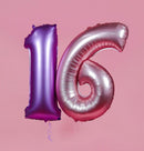 Levendula 1-es Lavender Mat szám fólia lufi 76 cm, J-MLG158670