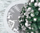 Ezüst Reindeer Karácsonyfa szoknya, alátét, J-MLG162219