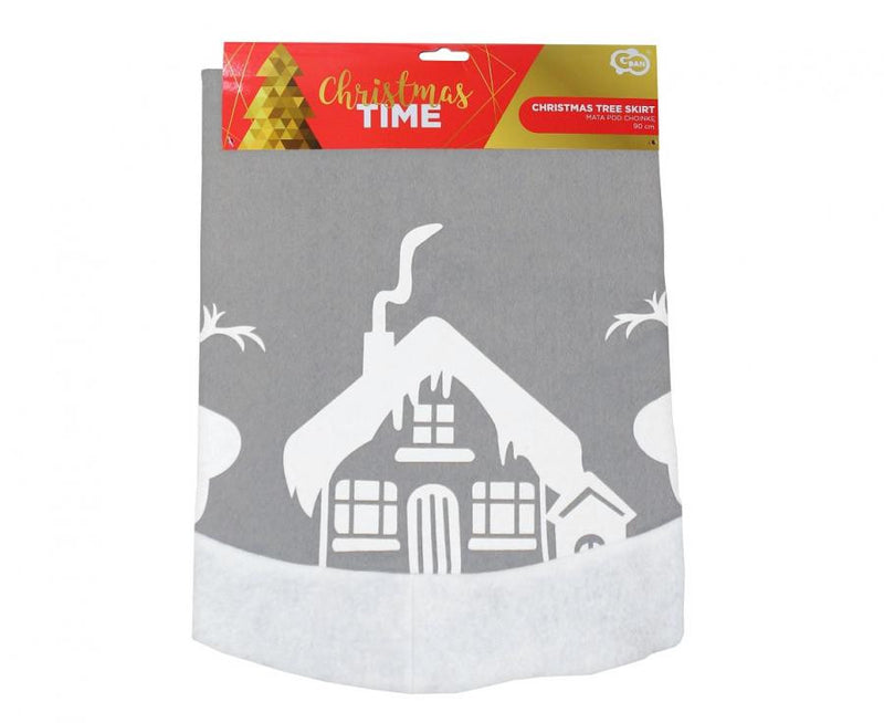 Ezüst Reindeer Karácsonyfa szoknya, alátét, J-MLG162219