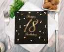 Happy Birthday 18 B&C Gold szalvéta 20 db-os 33x33 cm, J-MLG164848