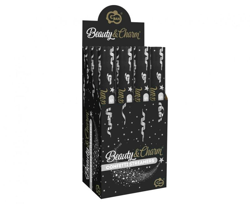 Ezüst Streamers konfetti kilövő 40 cm, J-MLG167764