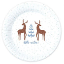 Karácsonyi Hello Winter papírtányér 6 db-os 18 cm, J-MLG168822