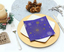 Karácsonyi Navy Blue Snowflakes szalvéta 20 db-os 33x33 cm, J-MLG169133