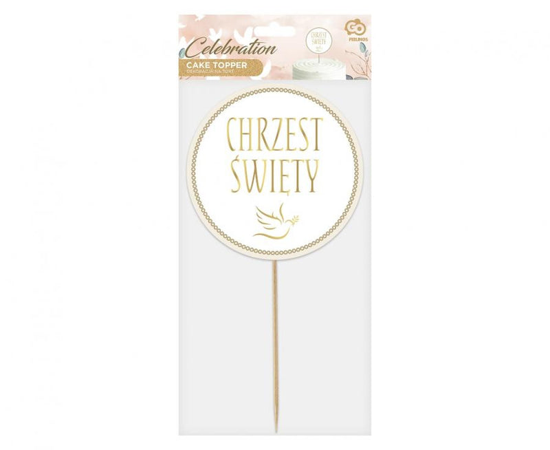Chrzest Święty torta dekoráció 14 cm, J-MLG169669