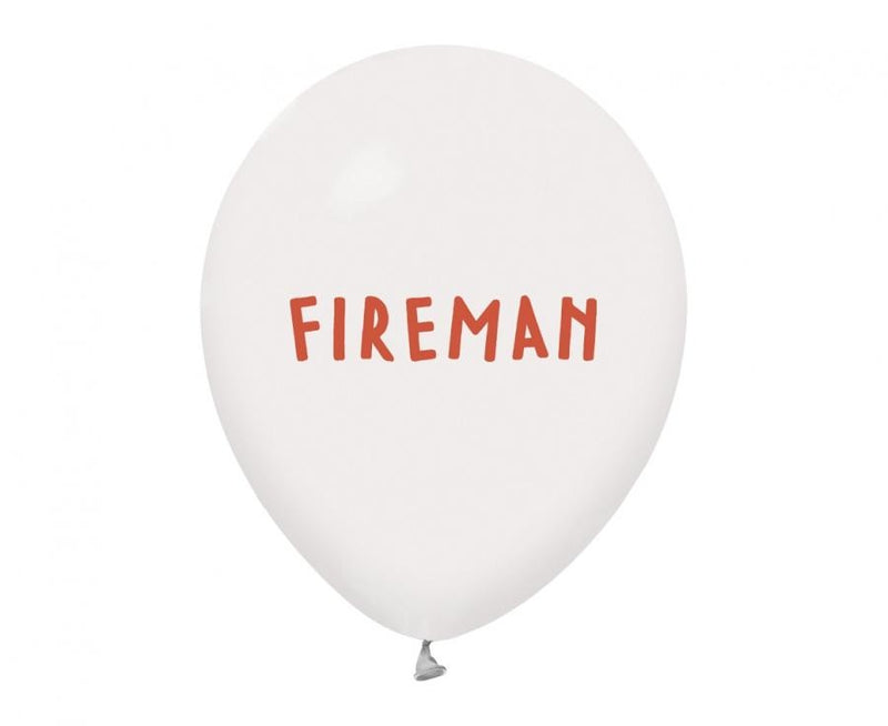 Tűzoltó Fireman léggömb, lufi 5 db-os 12 inch (30 cm), J-MLG171792