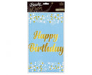Kék Happy Birthday B&C Light Blue fólia asztalterítő 137x183 cm, J-MLG173130