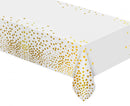 Fehér White Gold Dots fólia asztalterítő 137x183 cm, J-MLG173154