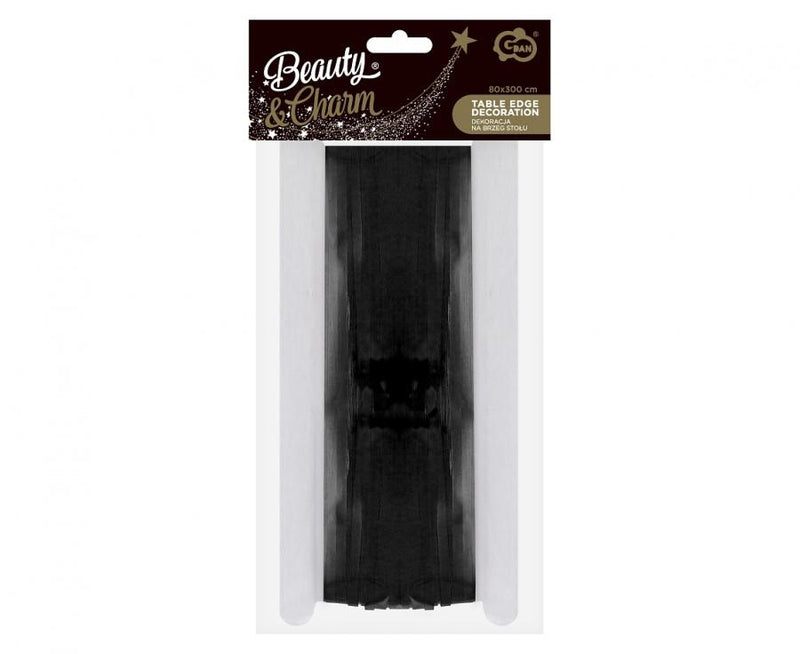 B&C Black, Fekete asztali dekoráció 300 cm, J-MLG173277