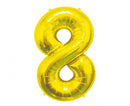 Gold, Arany 8-as szám fólia lufi 85 cm, J-MLG181043