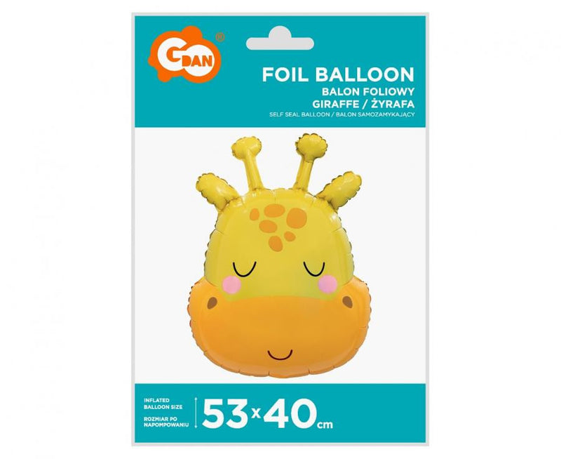 Giraffe, Zsiráf fólia lufi 53 cm, J-MLG184143