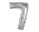 Ezüst 7-es Silver szám fólia lufi 92 cm, J-MLG189629