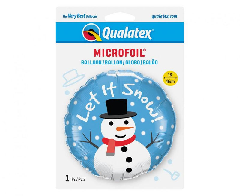 Let It Snow, Hóember fólia lufi 46 cm, J-MLG279031