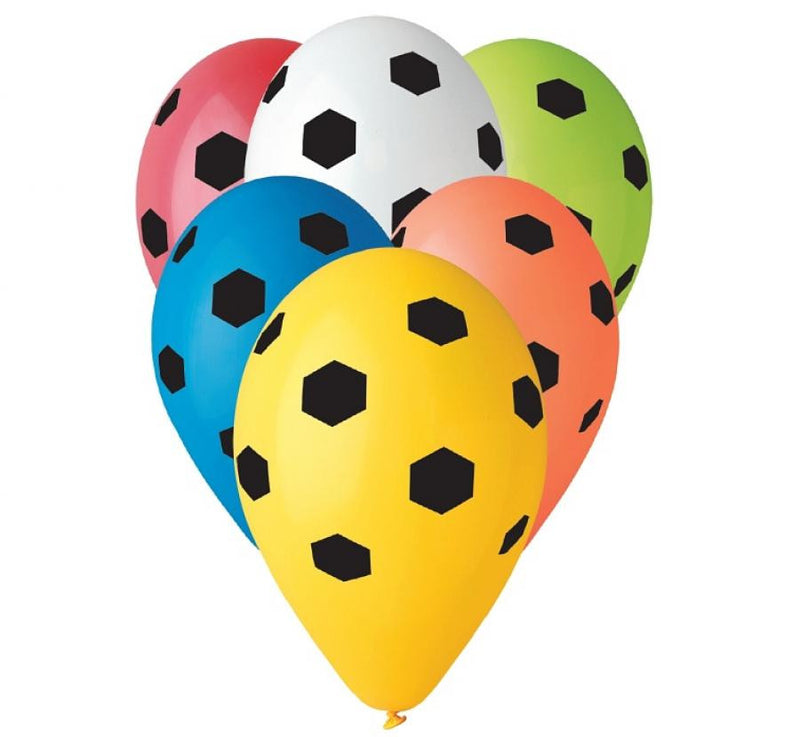 Soccer, Focis léggömb, lufi 5 db-os 12 inch (30 cm), J-MLG306194