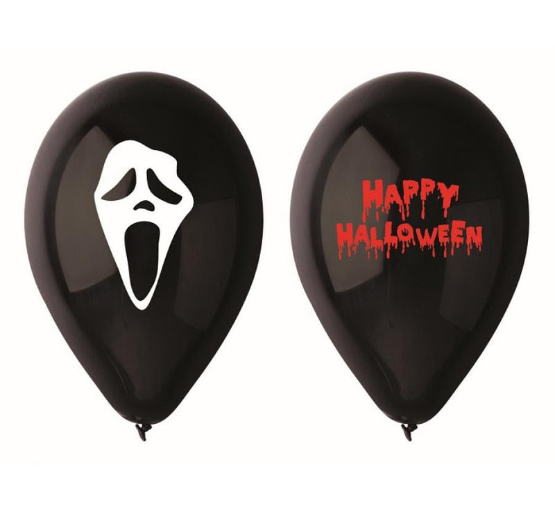 Halloween Scary léggömb, lufi 5 db-os 12 inch (30 cm), J-MLG306392
