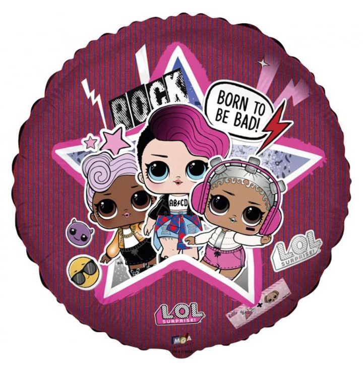 LOL Surprise Born to be Bad fólia lufi 45 cm, J-MLG306439