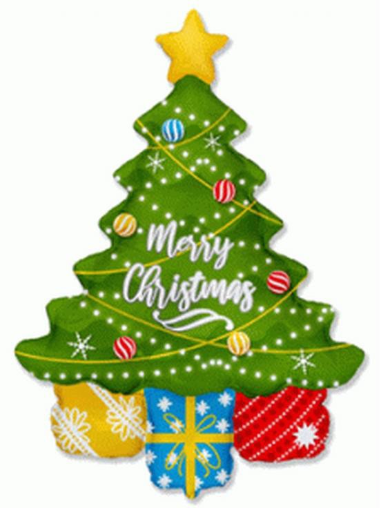 Christmas Tree, Karácsonyi fólia lufi 108 cm, J-MLG312508