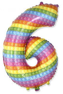 Pop It 6-os szám fólia lufi 69 cm (WP), J-MLG312942