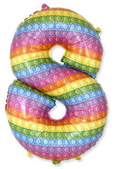 Pop It 8-as szám fólia lufi 69 cm (WP), J-MLG312966