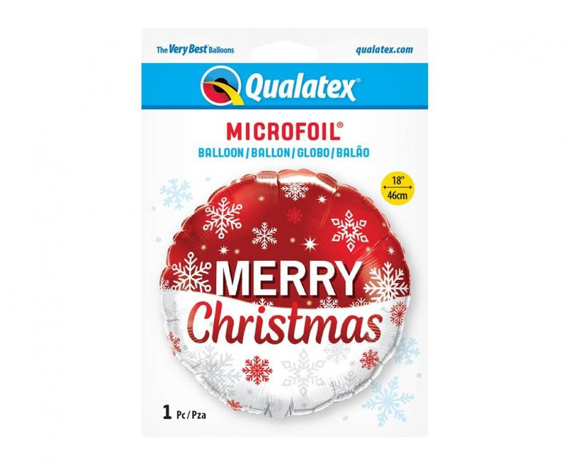 Karácsonyi Snowflakes fólia lufi 46 cm, J-MLG313201