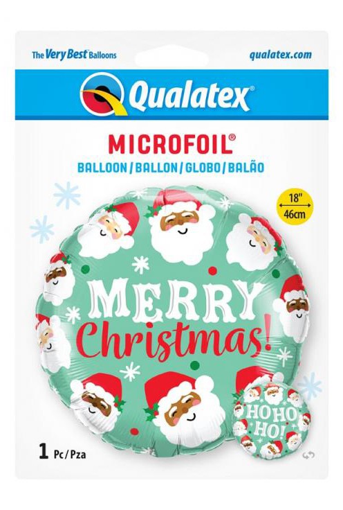 Karácsonyi Santas fólia lufi 46 cm, J-MLG315601