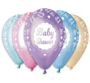 Baby Shower Metallic léggömb, lufi 5 db-os 12 inch (30 cm), J-MLG316285