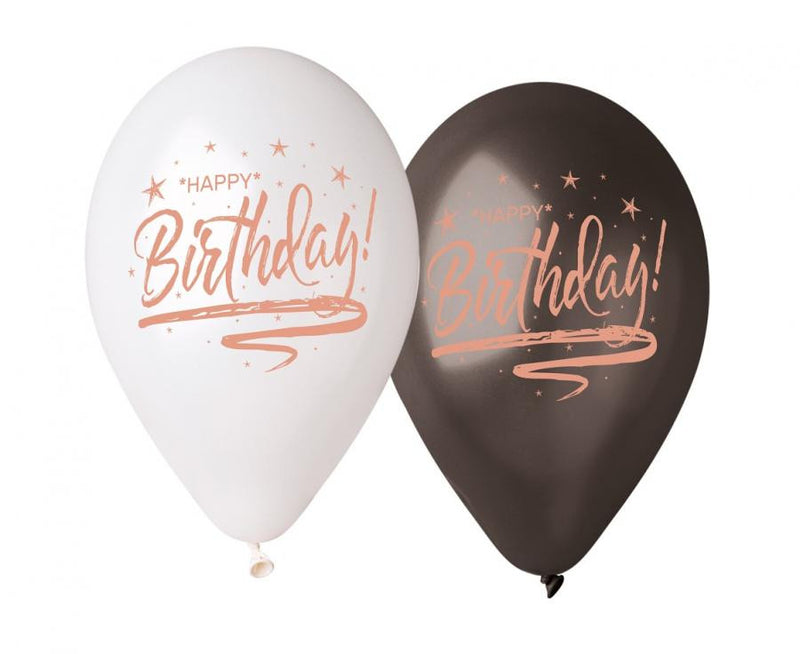 Happy Birthday léggömb, lufi 5 db-os 13 inch (33cm), J-MLG319149