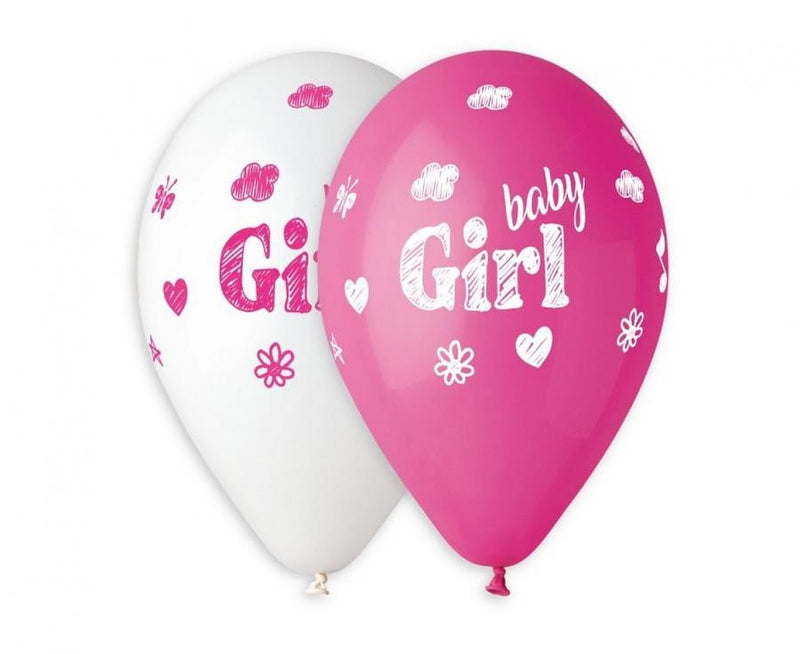 Baby Girl léggömb, lufi 5 db-os 13 inch (33 cm), J-MLG329421