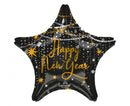 Happy New Year Midnight fólia lufi 46 cm, J-MLG450294