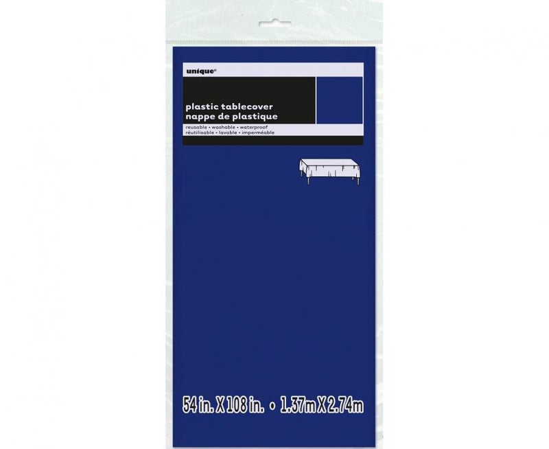 Dark Blue, Kék műanyag asztalterítő 137x274 cm, J-MLG503940